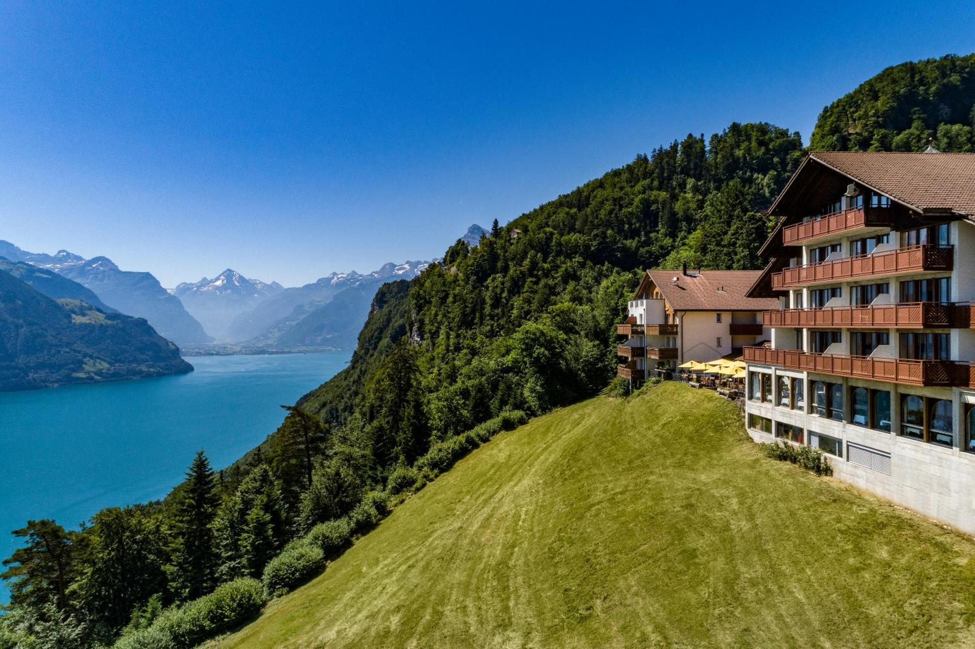Ferienwohnungen Hotel Bellevue Seelisberg Buitenkant foto